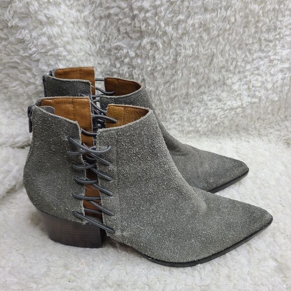 Linea Paolo Dara Gray Suede Bootie‎ sz 8 - Picture 1 of 9